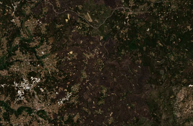 Burned area near Eirol from space
