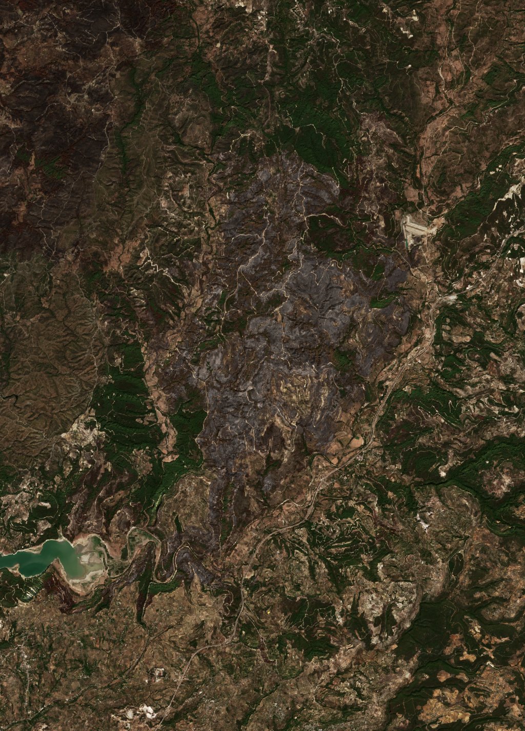 The area after the fire, September 28, 2025