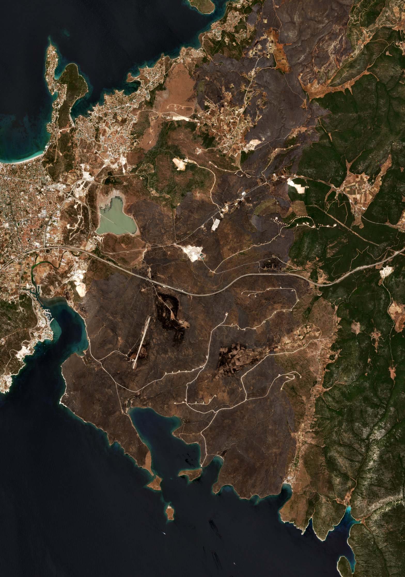 The area after the fire, July 10, 2025