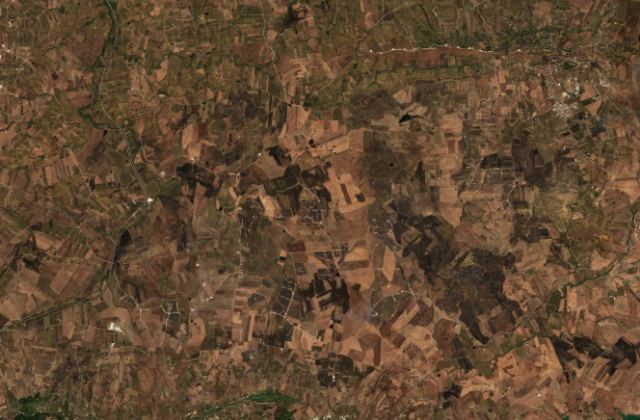 Satellite view near Camporeale