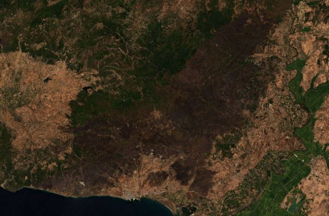 Satellite view near Alexandroupoli