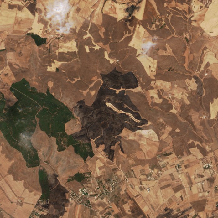 The area after the fire, August 16, 2026