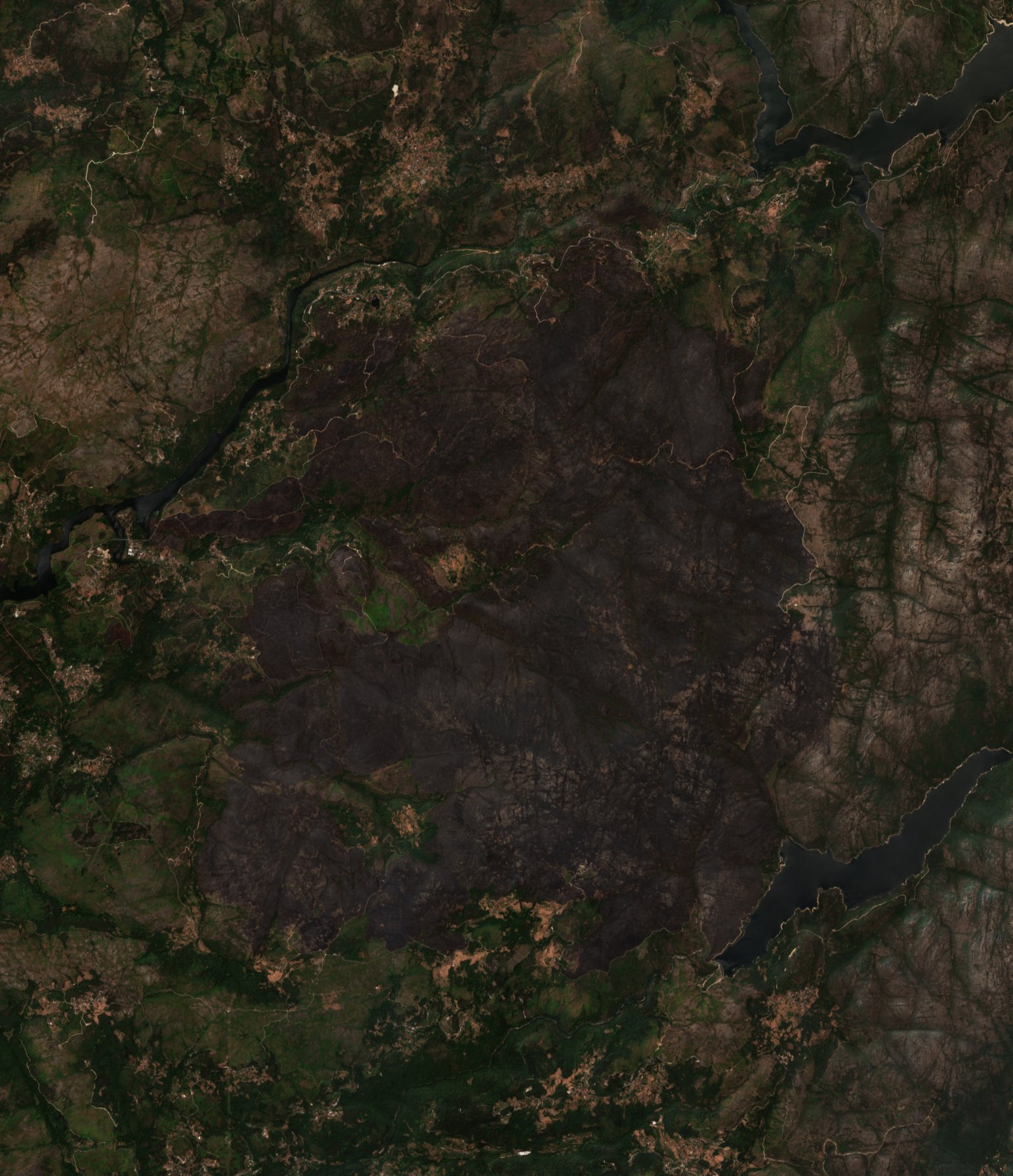 The area after the fire, August 9, 2025