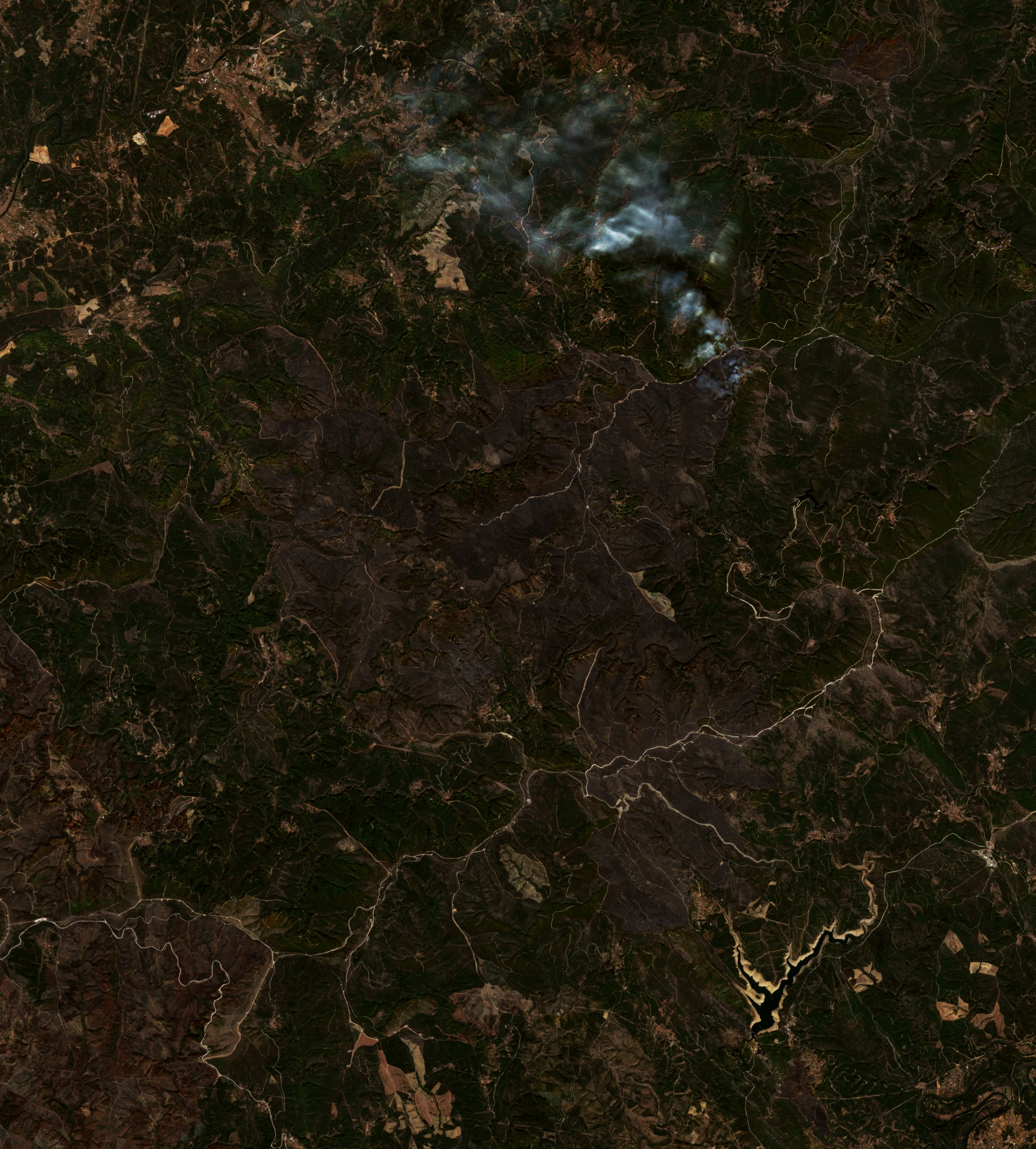 The area after the fire, October 12, 2017