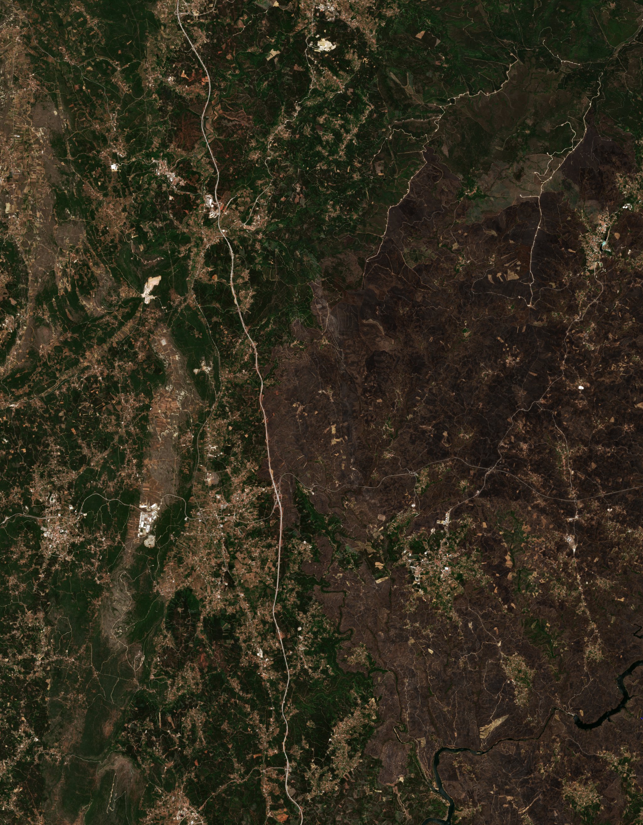 The area after the fire, July 4, 2017