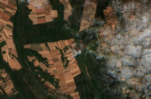 Burned area near Bačka Palanka from space