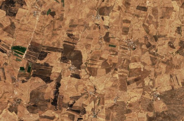 Burned area near Bağdere from space