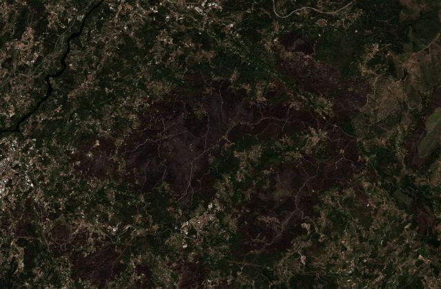 Burned area near Mesão Frio from space