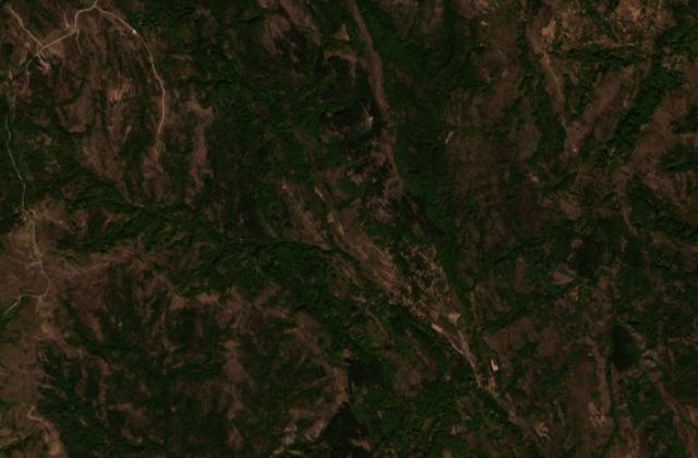 Burned area near Bela Palanka from space