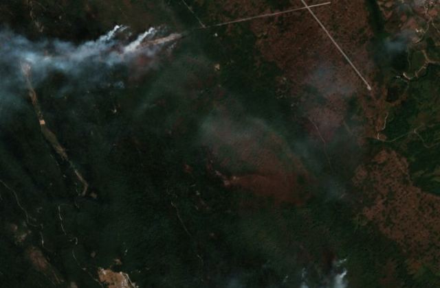 Burned area near Bihać from space