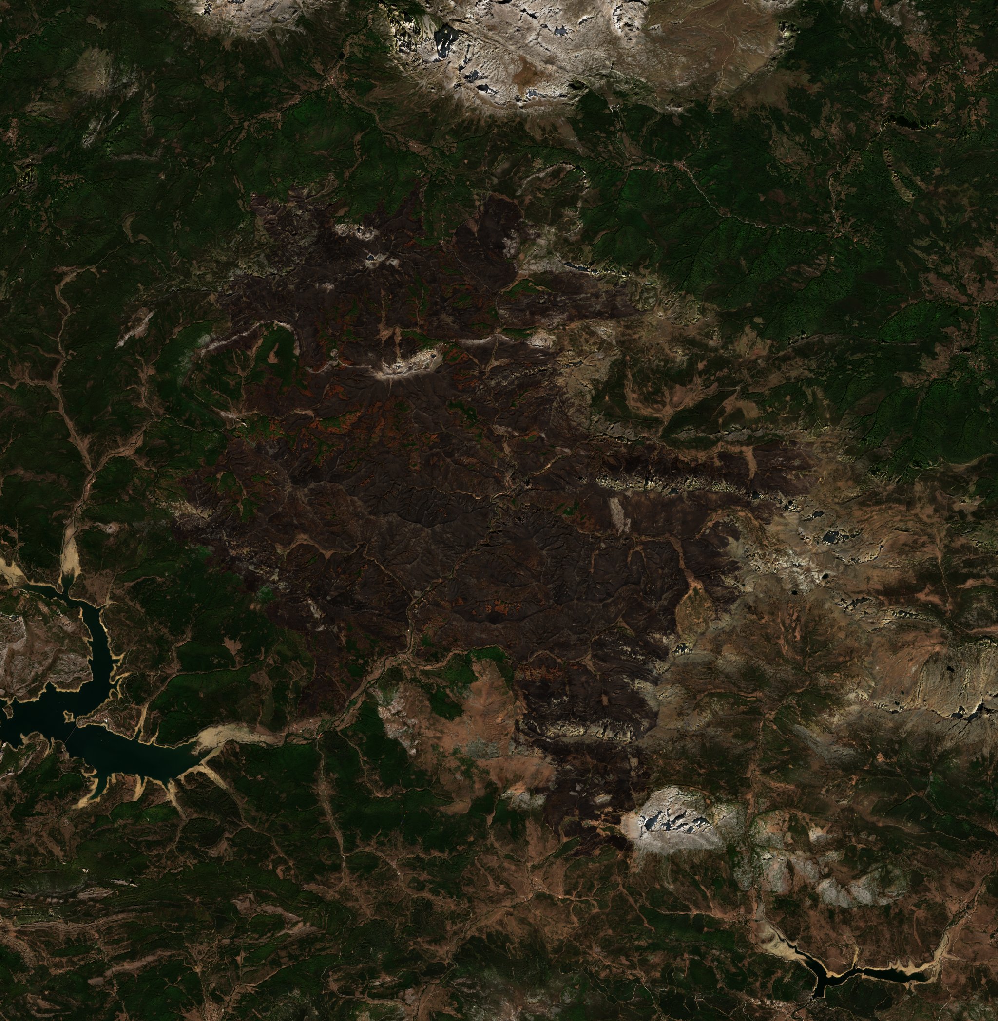 The area after the fire, September 17, 2025