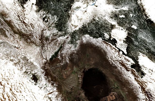 Burned area near Bosansko Grahovo from space