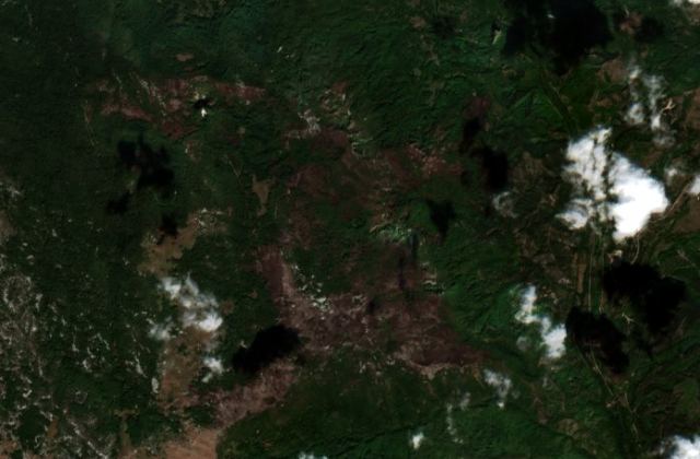 Burned area near Bosansko Grahovo from space