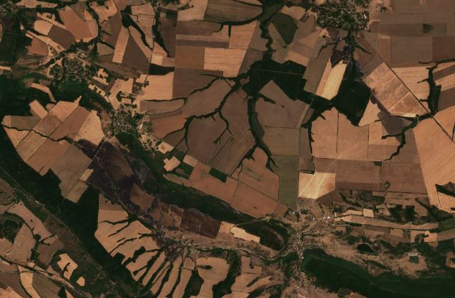 Satellite view near Borovan
