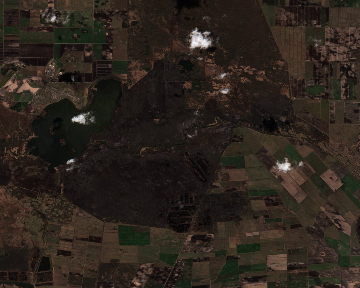 The area after the fire, April 11, 2020