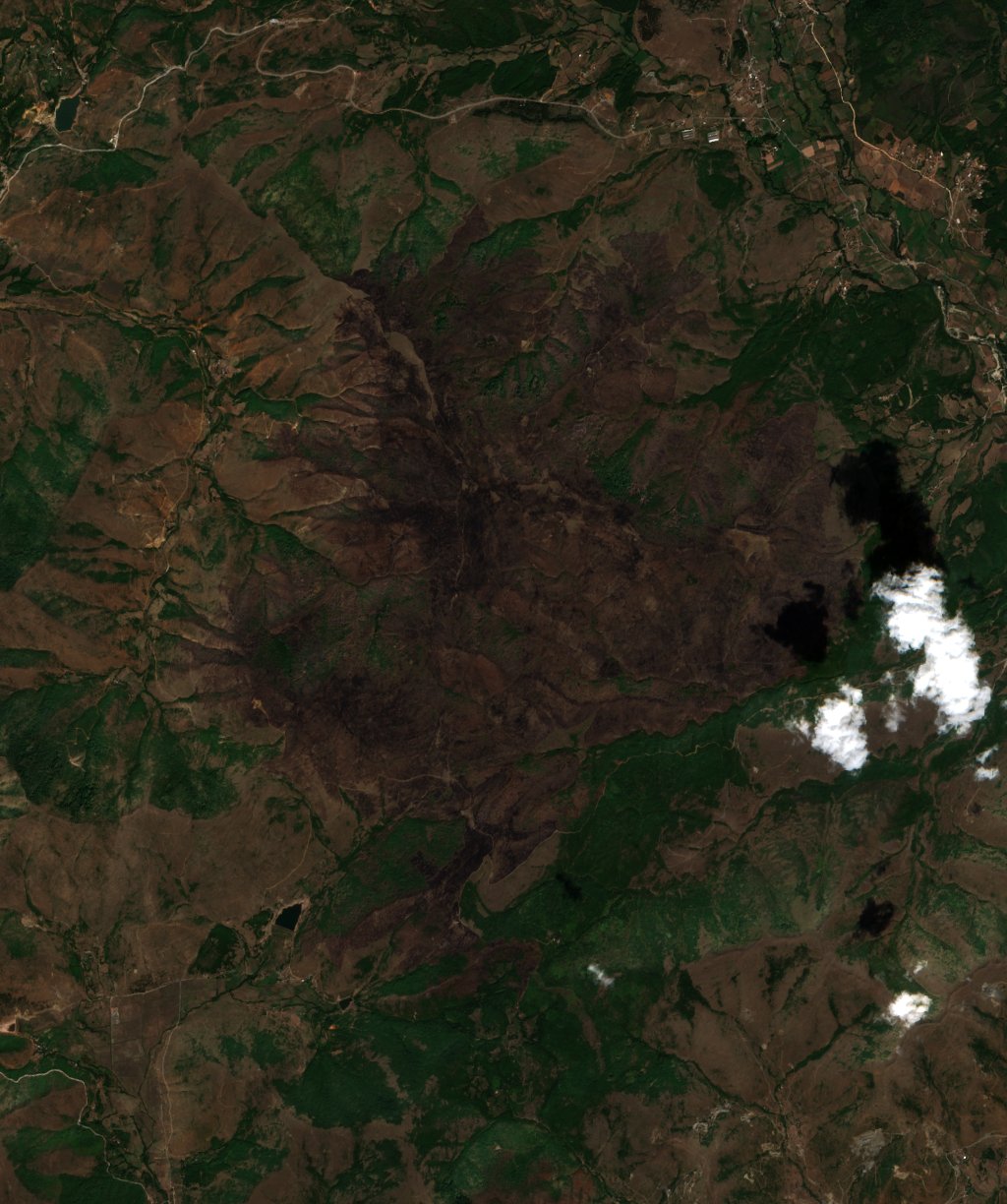 The area after the fire, September 14, 2019