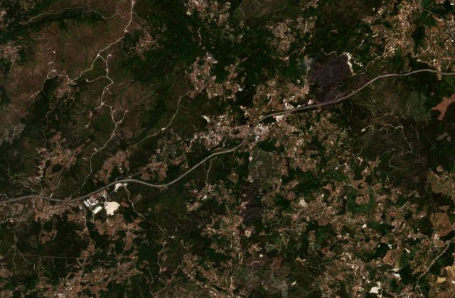 Burned area near Mondim de Basto from space