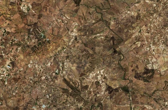 Burned area near Pietraperzia from space