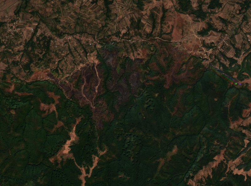 The area after the fire, September 7, 2026