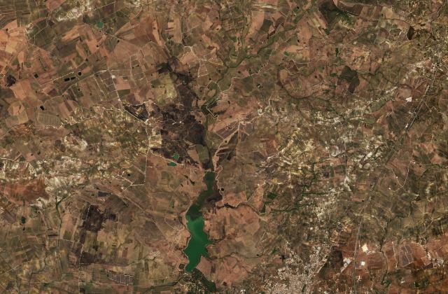 Burned area near Castelvetrano from space