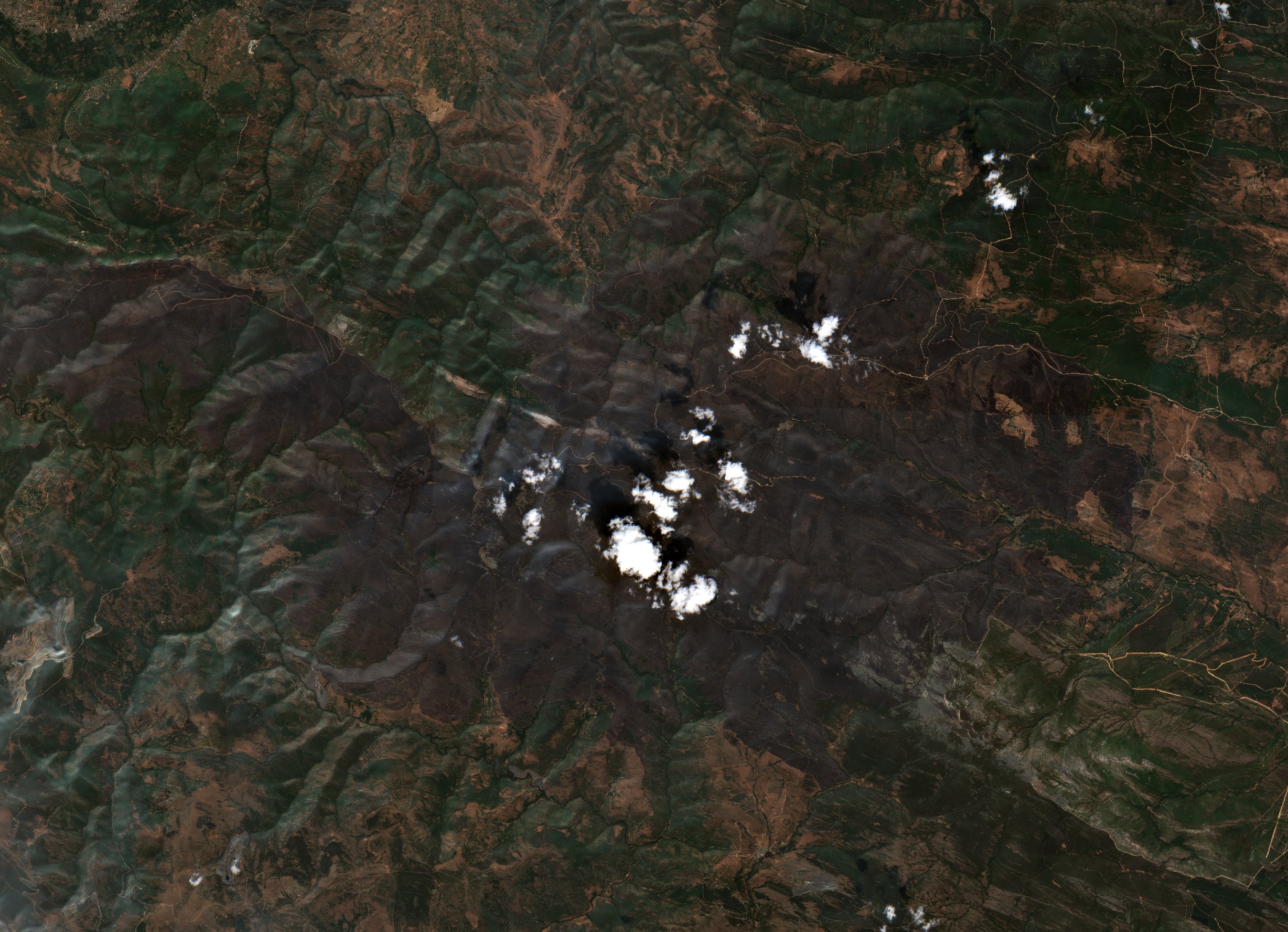 The area after the fire, August 23, 2025
