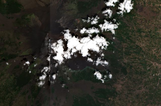 Satellite view near Zafferana Etnea