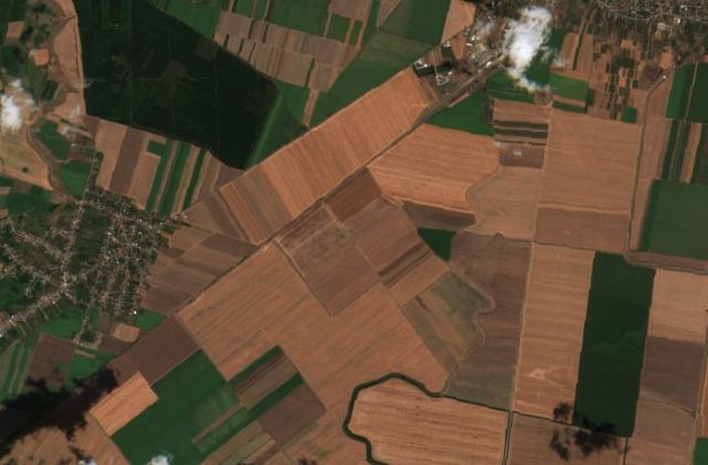 Burned area near Valea Stanciului from space