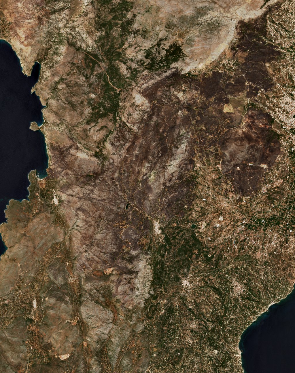 The area after the fire, June 30, 2025