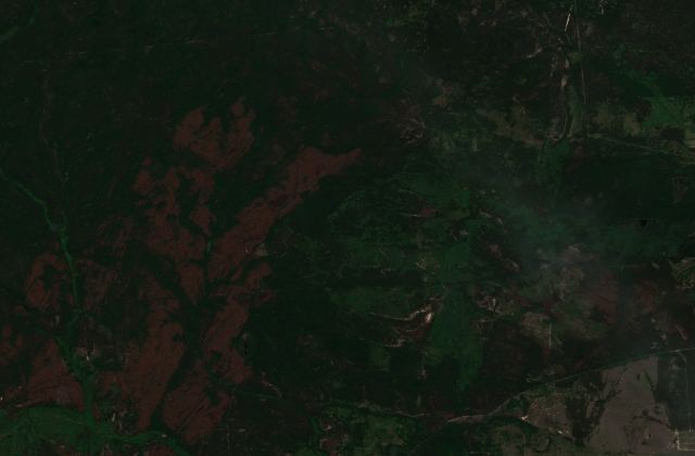 Satellite view near Chornobyl