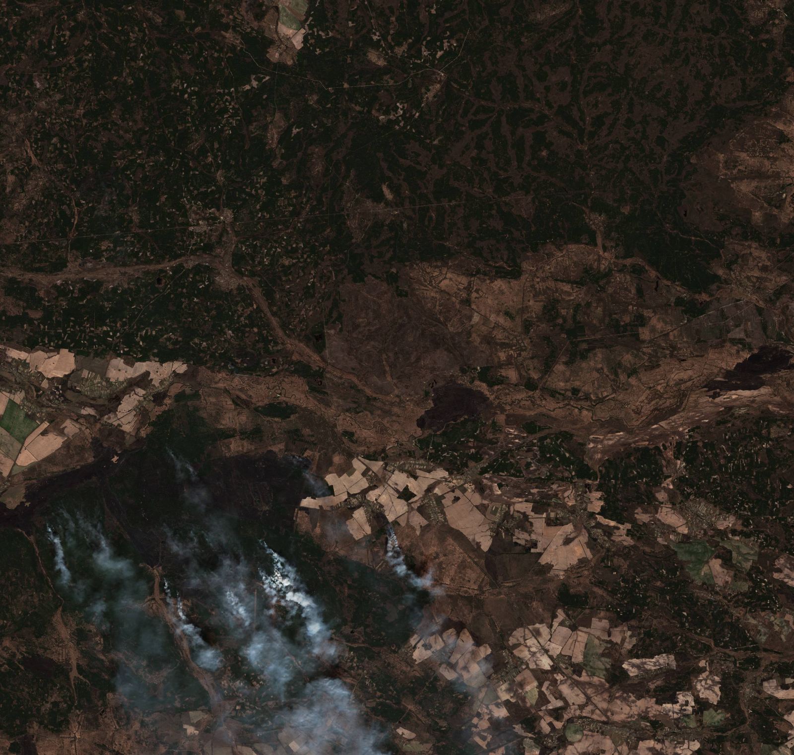 The area after the fire, April 5, 2020