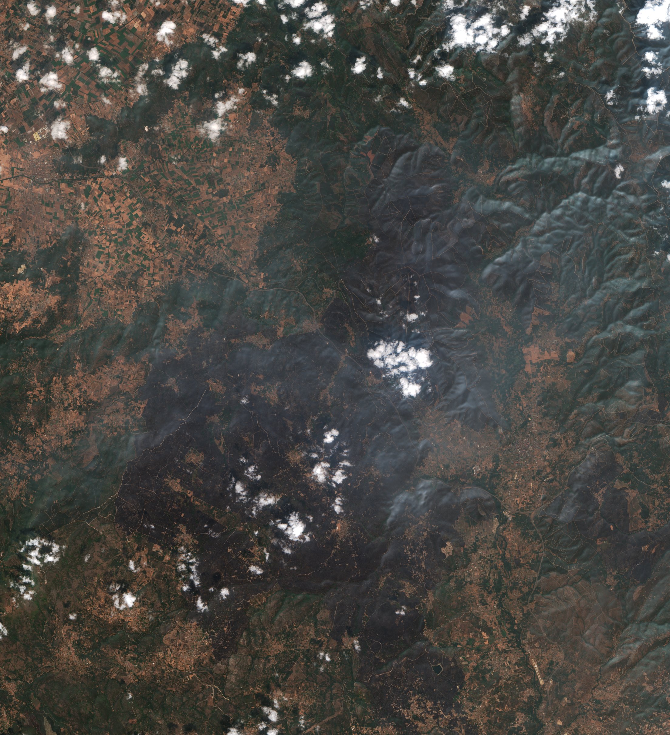 The area after the fire, August 21, 2025