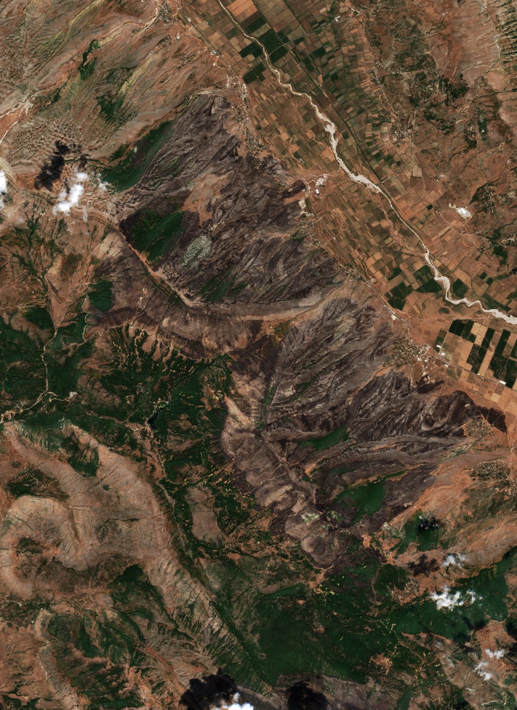 The area after the fire, August 15, 2017
