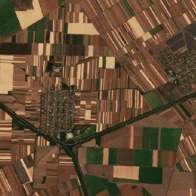 Burned area near Zmajevo from space