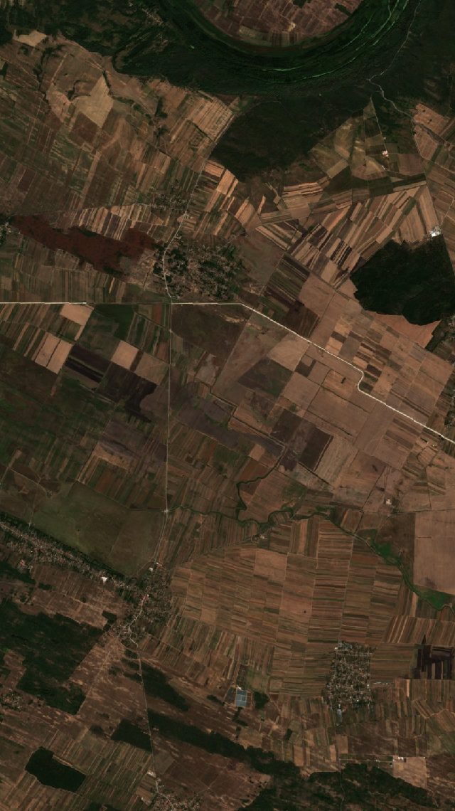 Burned area near Vânjuleţ from space