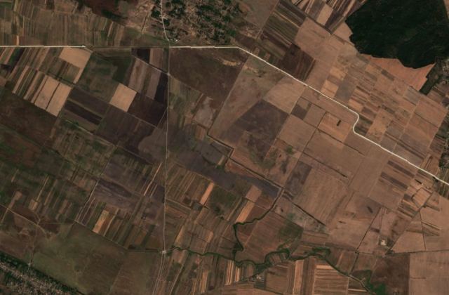 Burned area near Hinova from space