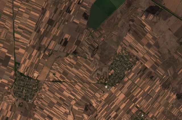 Burned area near Uzdin from space