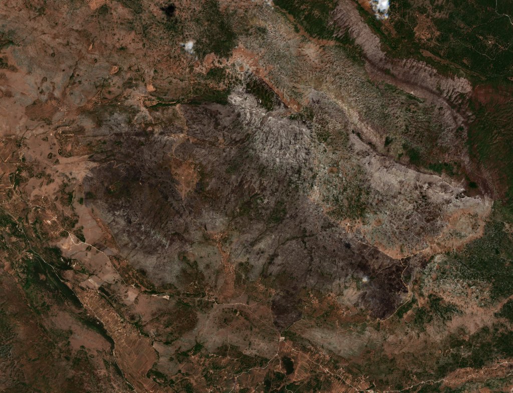The area after the fire, August 21, 2017