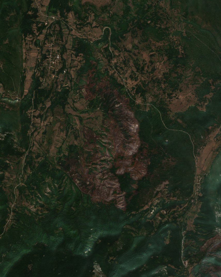 The area after the fire, August 26, 2017