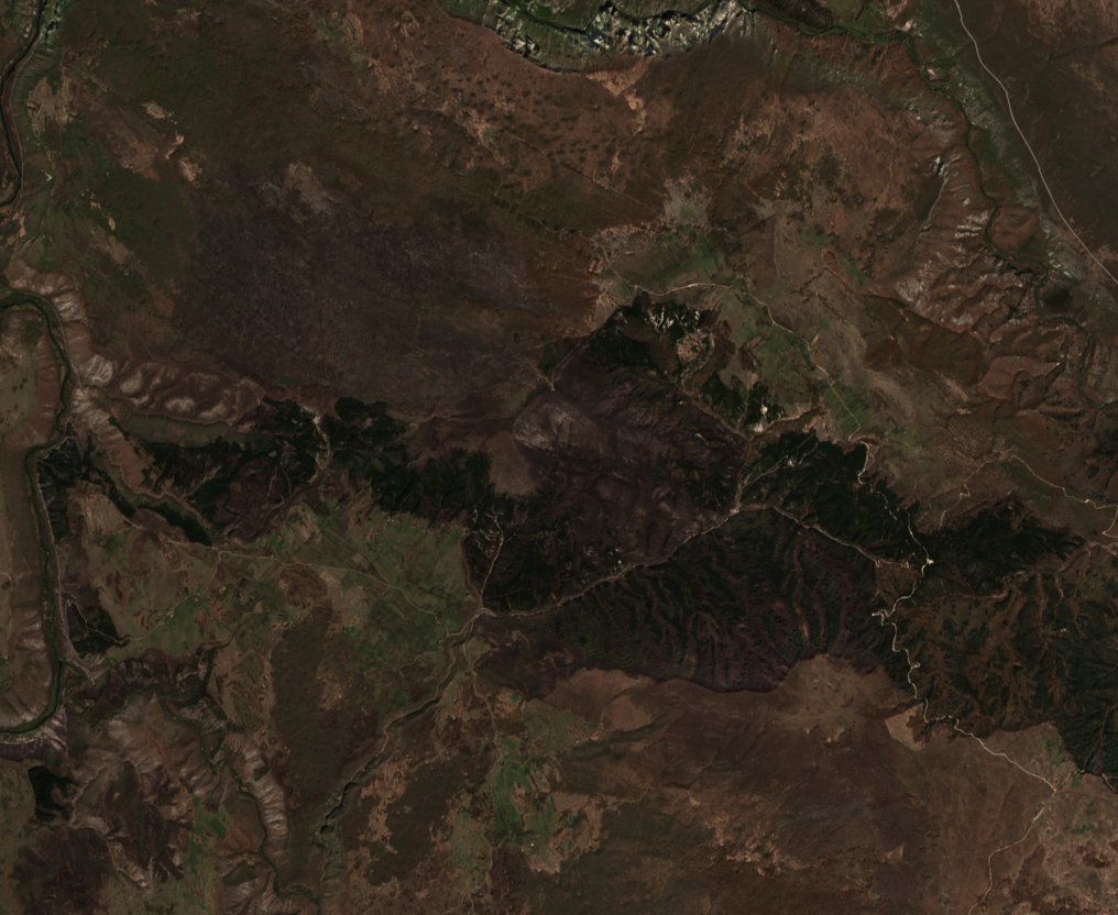The area after the fire, April 17, 2020