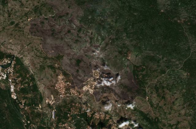 Satellite view near Dubrovnik