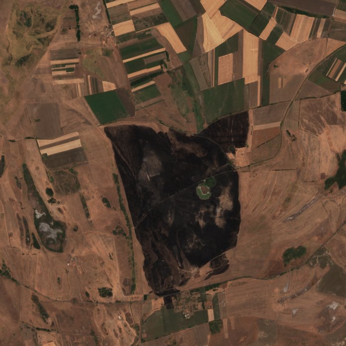 The area after the fire, July 23, 2022