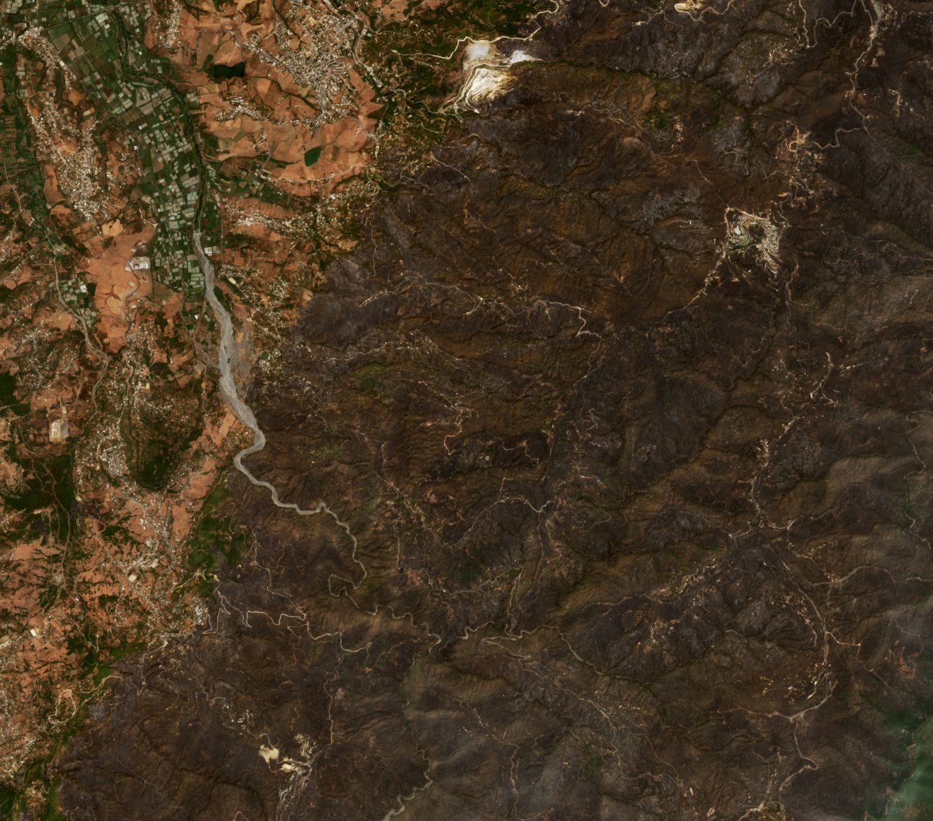 The area after the fire, August 28, 2026