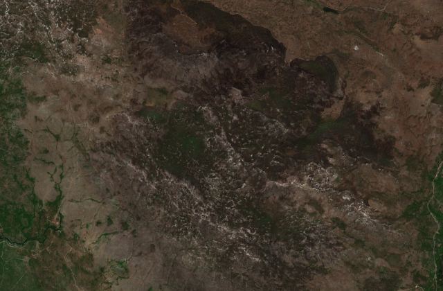 Satellite view near Ervenik