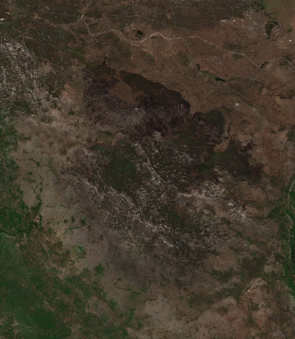The area after the fire, April 17, 2020