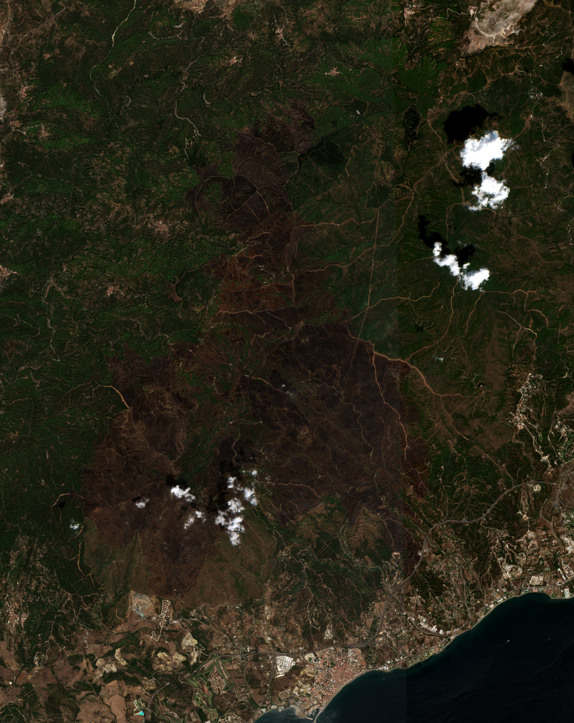 The area after the fire, September 18, 2021