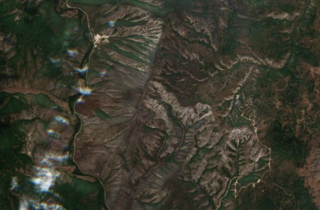 Satellite view near Makedonski Brod