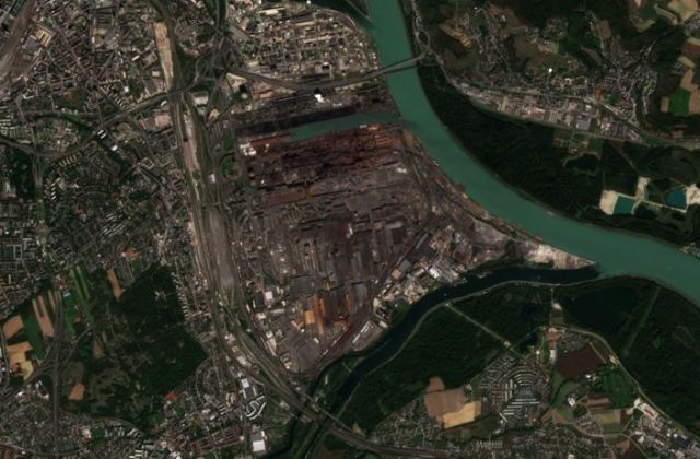 Satellite view near Linz