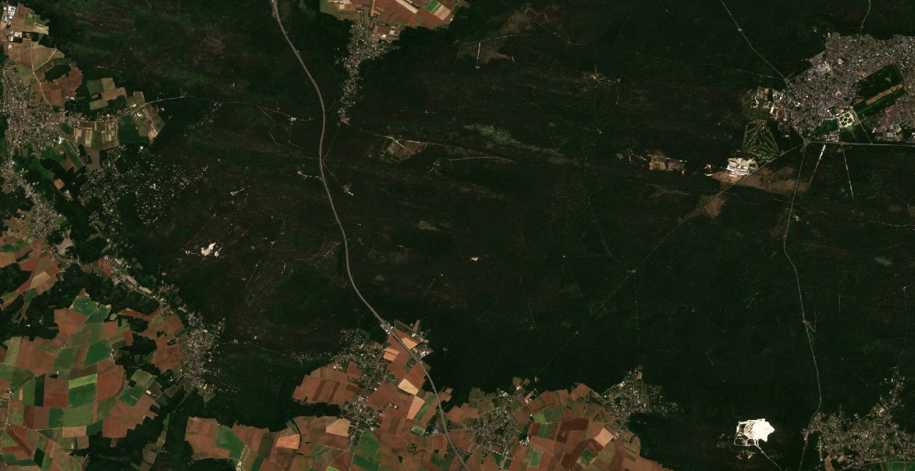 The area before the fire, June 18, 2026