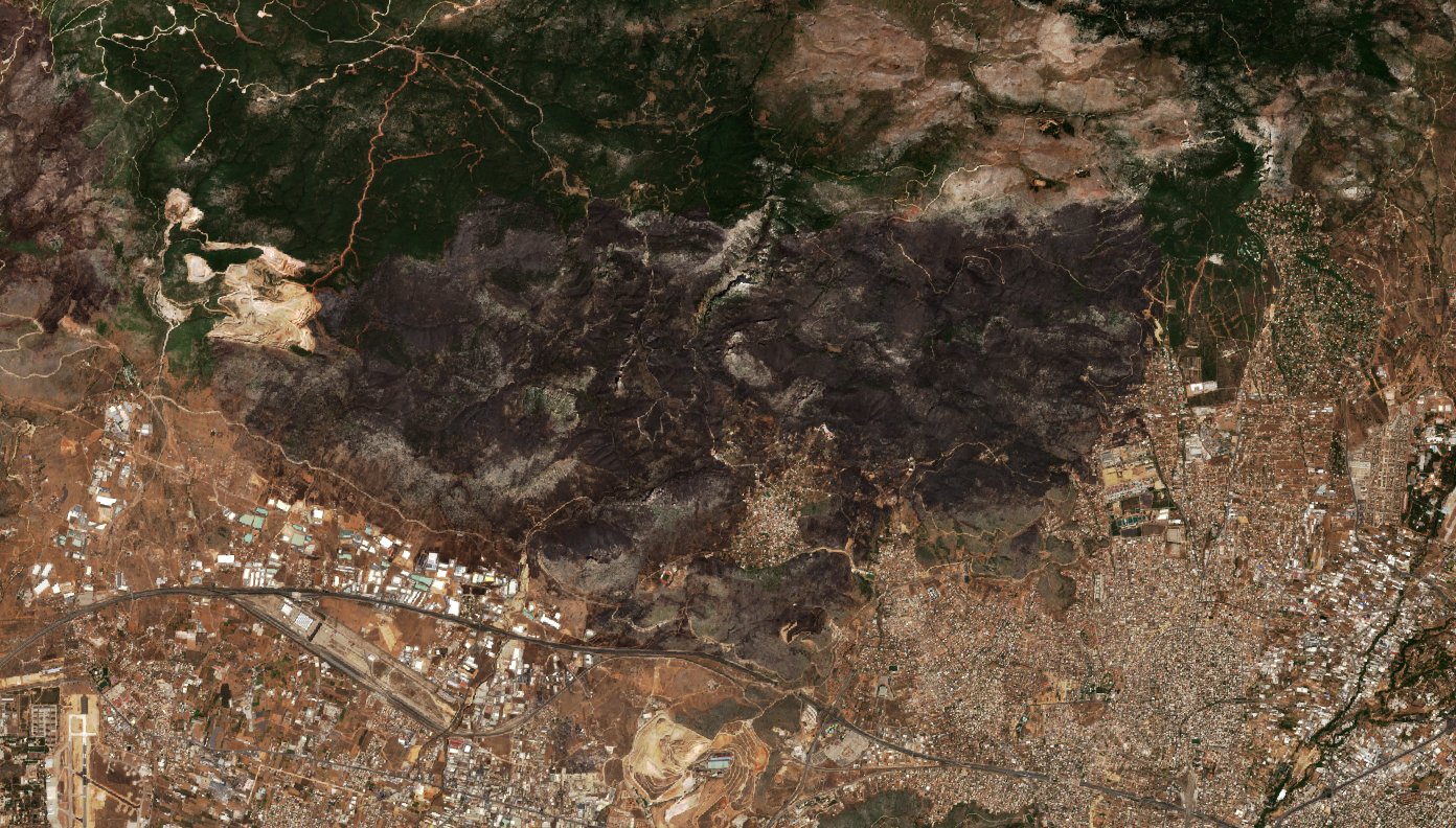 The area after the fire, August 28, 2023