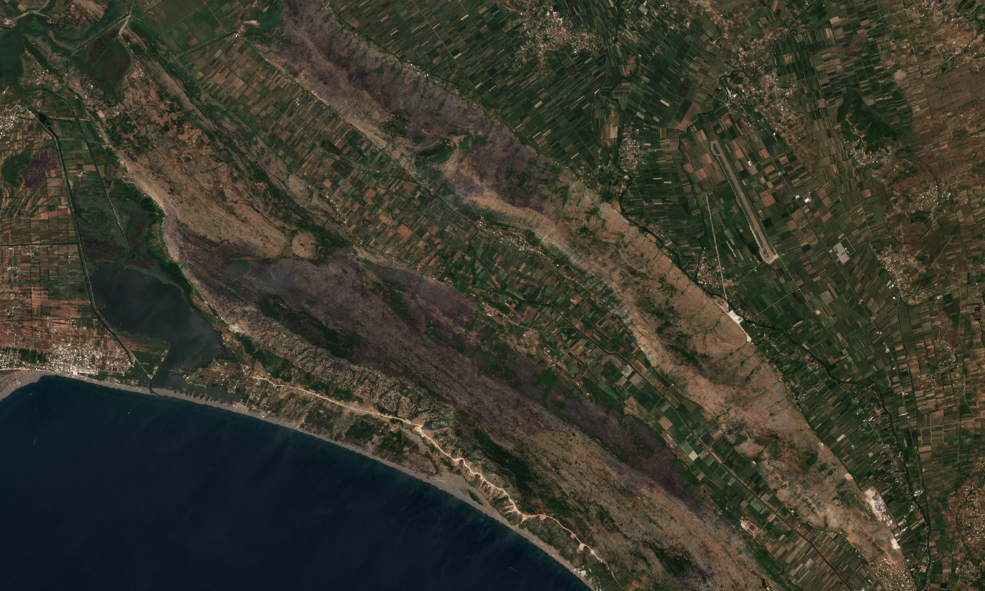 The area after the fire, July 29, 2024